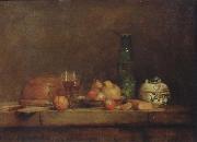 Jean Baptiste Simeon Chardin Style life with olive glass oil painting